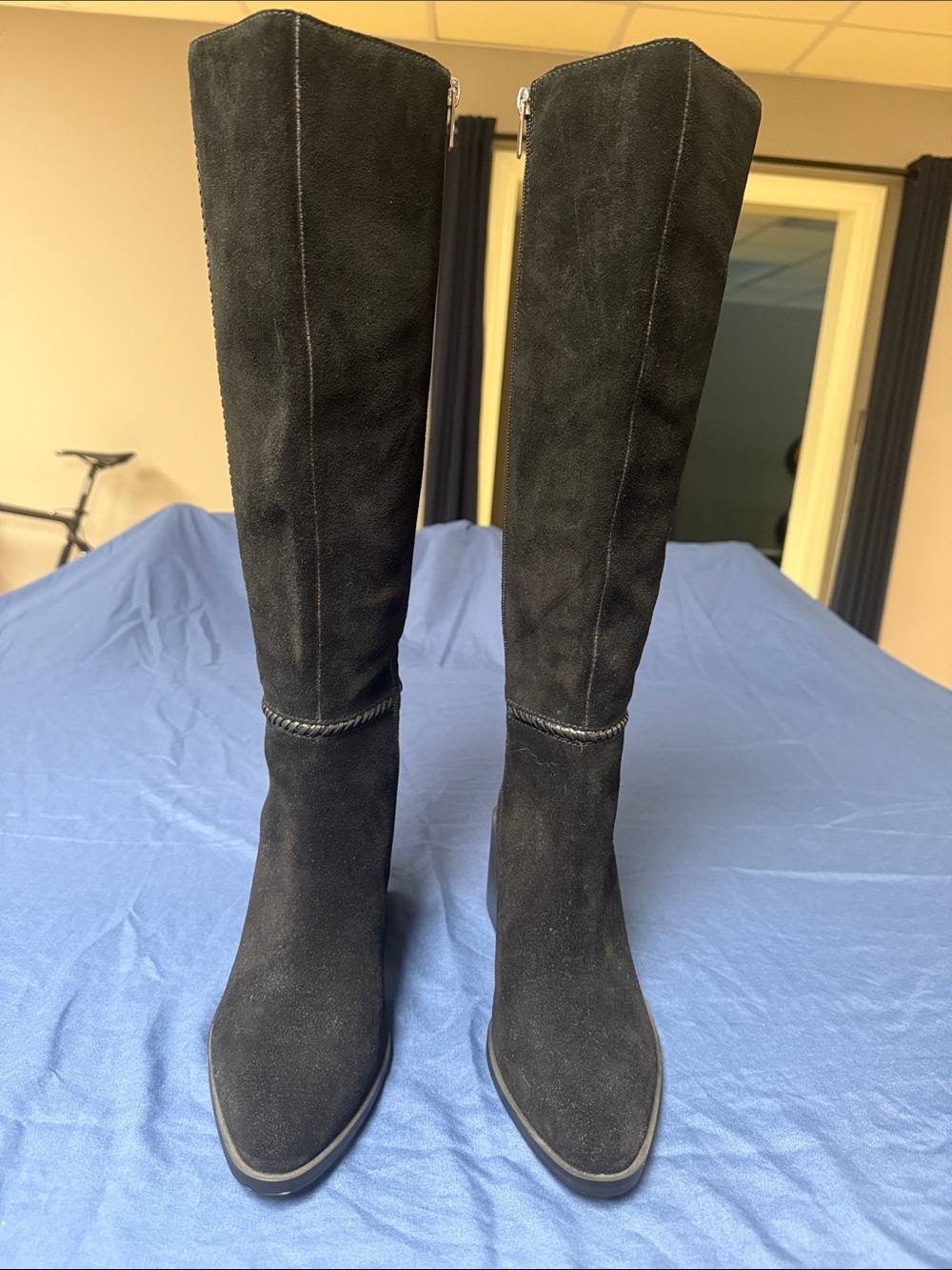 Vince Camuto Black Suede Over-the-Knee Boots
